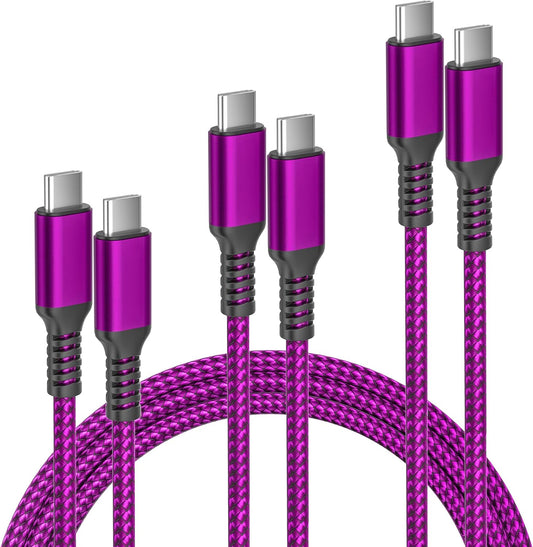 Iphone Air Charging Cord 3.3/6.6/10FT 3Pack,Usb C to Type C,60W Fast Charger USBC Car Carplay Cable for Apple 17 16 16E 15 Pro Max,Airpods 3,Ipad Air 4 5,Mini 6,Samsung Galaxy Tab S10 S25